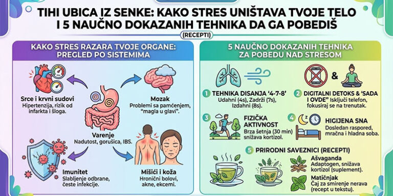 Tihi ubica iz senke: Kako stres uništava tvoje telo i 5 naučno dokazanih tehnika da ga pobediš (RECEPTI)